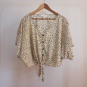 Flow-y Polkadot Blouse